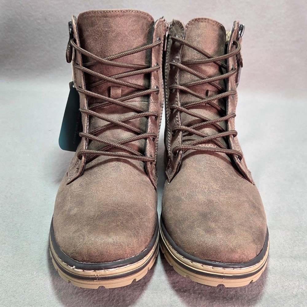Cliffs by White Mountain Kelsie Boot Brown Knit Collar Hiking Gorpcore 9.5M